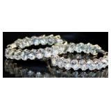 Natural 9.00 ct XX-Large Aquamarine Hoop Earrings Natural 9.00 ct XX-Large Aquamarine Hoop Earrings
