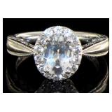 Oval 2.20 ct White Sapphire Designer Ring Oval 2.20 ct White Sapphire Designer Ring