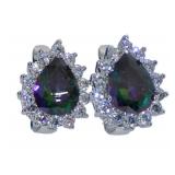 Pear Cut 4.55 ct Mystic Topaz French Lock Earrings Pear Cut 4.55 ct Mystic Topaz French Lock Earrings