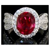 Oval 5.22 ct Ruby Designer Ring Oval 5.22 ct Ruby Designer Ring