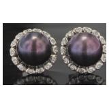 Brilliant 8.5 mm Tahition Pearl Stud Earrings Brilliant 8.5 mm Tahition Pearl Stud Earrings