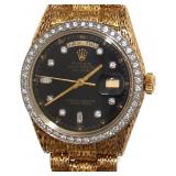 18kt Gold Rolex Day-Date Tobacco Finish President 18kt Gold Rolex Day-Date Tobacco Finish President
