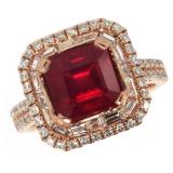 14k Gold 5.29 ct Ruby & Diamond Ring 14k Gold 5.29 ct Ruby & Diamond Ring