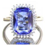 Cushion Cut 6.50 ct Tanzanite Dinner Ring Cushion Cut 6.50 ct Tanzanite Dinner Ring