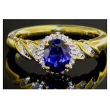 Oval 2.10 ct Sapphire & Diamond Cocktail Ring Oval 2.10 ct Sapphire & Diamond Cocktail Ring