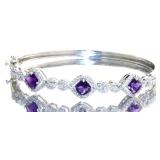 Beautiful Amethyst & Crystal Fashion Bracelet Beautiful Amethyst & Crystal Fashion Bracelet