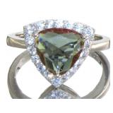 Trillion Cut 3.10 ct Sultanite Color Change Ring Trillion Cut 3.10 ct Sultanite Color Change Ring
