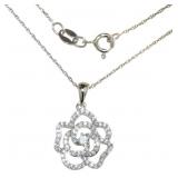 Brilliant White Sapphire Designer Necklace Brilliant White Sapphire Designer Necklace