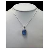 Cushion Cut 5.50 ct Tanzanite Pendant Cushion Cut 5.50 ct Tanzanite Pendant