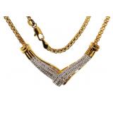Elegant Diamond Accented Evening Necklace Elegant Diamond Accented Evening Necklace