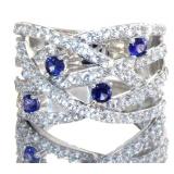 Beautiful 2.20 ct Blue & White Sapphire Ring Beautiful 2.20 ct Blue & White Sapphire Ring