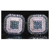 Genuine Blue Diamond Earrings Genuine Blue Diamond Earrings