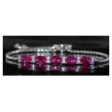 Oval 5.00 ct Ruby Designer Bolo Bracelet Oval 5.00 ct Ruby Designer Bolo Bracelet