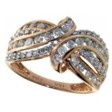 10kt Rose Gold 1.00 ct Diamond Ribbon Ring 10kt Rose Gold 1.00 ct Diamond Ribbon Ring