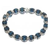 Natural 32.00 ct London Blue Topaz Bracelet Natural 32.00 ct London Blue Topaz Bracelet