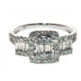 14k Gold 1.00 ct Emerald Cut Diamond Ring 14k Gold 1.00 ct Emerald Cut Diamond Ring