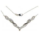 Elegant 3.50 ct White Sapphire Evening Necklace Elegant 3.50 ct White Sapphire Evening Necklace