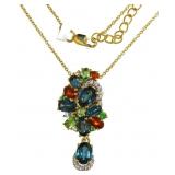Natural 7.34 ct Kyanite & Tsvasorite Necklace Natural 7.34 ct Kyanite & Tsvasorite Necklace