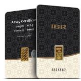 1/2 gram Gold Bar - IGR Metals (Carded) 1/2 gram Gold Bar - IGR Metals (Carded)