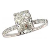 14k Gold Radiant Cut 2.14 ct VS1 Lab Diamond Ring 14k Gold Radiant Cut 2.14 ct VS1 Lab Diamond Ring