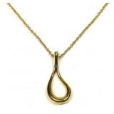 Tiffany & Co.18kt Gold Teardrop Perreti Necklace Tiffany & Co.18kt Gold Teardrop Perreti Necklace