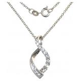 Elegant White Sapphire Bypass Necklace Elegant White Sapphire Bypass Necklace