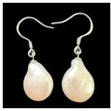 Brilliant Coin Pearl Earrings Brilliant Coin Pearl Earrings