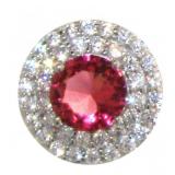 Round 2.50 ct Ruby Halo Pendant Round 2.50 ct Ruby Halo Pendant