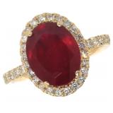 14k Gold 4.72 ct Ruby & Diamond Ring 14k Gold 4.72 ct Ruby & Diamond Ring