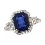 18k Gold 4.54 ct Sapphire & Diamond Ring 18k Gold 4.54 ct Sapphire & Diamond Ring