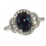 14k Gold 2.73 ct Oval Alexandrite & Diamond Ring 14k Gold 2.73 ct Oval Alexandrite & Diamond Ring