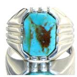Gent's 14 mm Natural Turquoise Ring Gent's 14 mm Natural Turquoise Ring