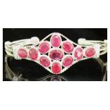 Genuine 27.60 ct Ruby Designer Cuff Bracelet Genuine 27.60 ct Ruby Designer Cuff Bracelet