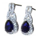 Pear Cut 2.22 ct Sapphire Earrings Pear Cut 2.22 ct Sapphire Earrings