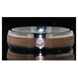 10kt Rose Gold-SS Diamond Wedding Band 10kt Rose Gold-SS Diamond Wedding Band
