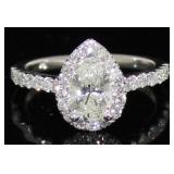 14kt Gold Pear Cut 1.52 ct Diamond Ring 14kt Gold Pear Cut 1.52 ct Diamond Ring