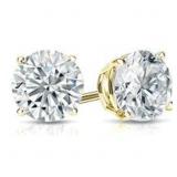 14kt Gold Round 2.00 ct Lab Diamond Stud Earrings 14kt Gold Round 2.00 ct Lab Diamond Stud Earrings