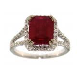 14kt Gold 3.77 ct Ruby and Diamond Ring 14kt Gold 3.77 ct Ruby and Diamond Ring