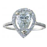 14kt Gold 1.76 ct Pear Cut Lab Diamond Ring 14kt Gold 1.76 ct Pear Cut Lab Diamond Ring