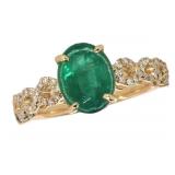 14k Gold 2.14 ct Natural Emerald & Diamond Ring 14k Gold 2.14 ct Natural Emerald & Diamond Ring