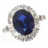 14k Gold 6.15 ct Sapphire & Diamond Ring 14k Gold 6.15 ct Sapphire & Diamond Ring