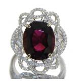14k Gold 7.93 ct Oval Tourmaline & Diamond Ring 14k Gold 7.93 ct Oval Tourmaline & Diamond Ring