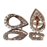 10kt Rose Gold Pear Cut Diamond Stud Earrings 10kt Rose Gold Pear Cut Diamond Stud Earrings