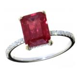 14kt Gold 3.23 ct Ruby & Diamond Ring 14kt Gold 3.23 ct Ruby & Diamond Ring