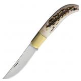FOX-N-HOUND FH623 STAG FOLDER KNIFE W/SHEATH FOX-N-HOUND FH623 STAG FOLDER KNIFE W/SHEATH