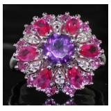 Stunning 4.88 ct Ruby & Pink Sapphire Ring Stunning 4.88 ct Ruby & Pink Sapphire Ring