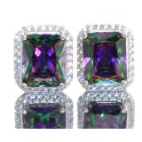 Radiant Cut 7.35 ct Mystic Topaz Earrings Radiant Cut 7.35 ct Mystic Topaz Earrings