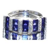 Quality Baguette Sapphire & Diamond Ring Quality Baguette Sapphire & Diamond Ring