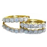 Elongated 1.00 ct Diamond Hoop Earrings Elongated 1.00 ct Diamond Hoop Earrings