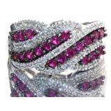 Stunning 1.55 ct Ruby & Diamond Wave Ring Stunning 1.55 ct Ruby & Diamond Wave Ring
